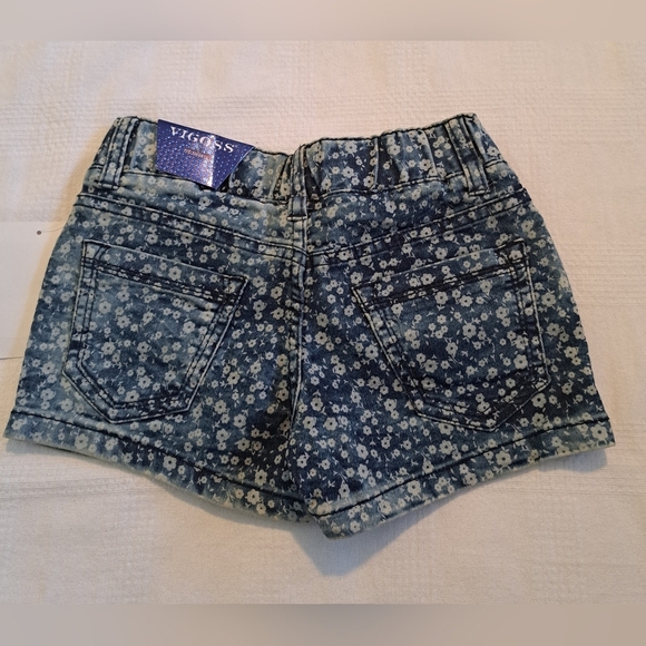 Vigoss girls size 7 enzyme navy flowered shorts, New - Picture 4 of 4